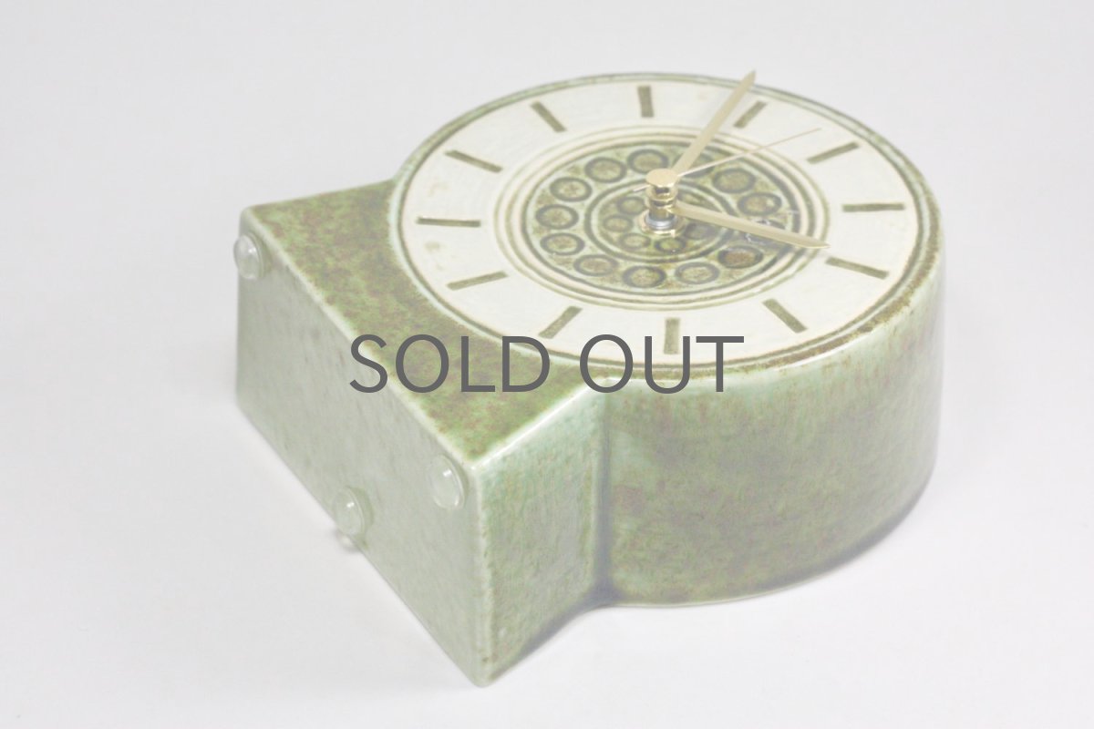画像8: Gustavsberg/グスタフスベリ/ビンテージ時計/スタジオ製/置き時計/ペールグリーン/新品ムーブメント使用/超レア  (8)