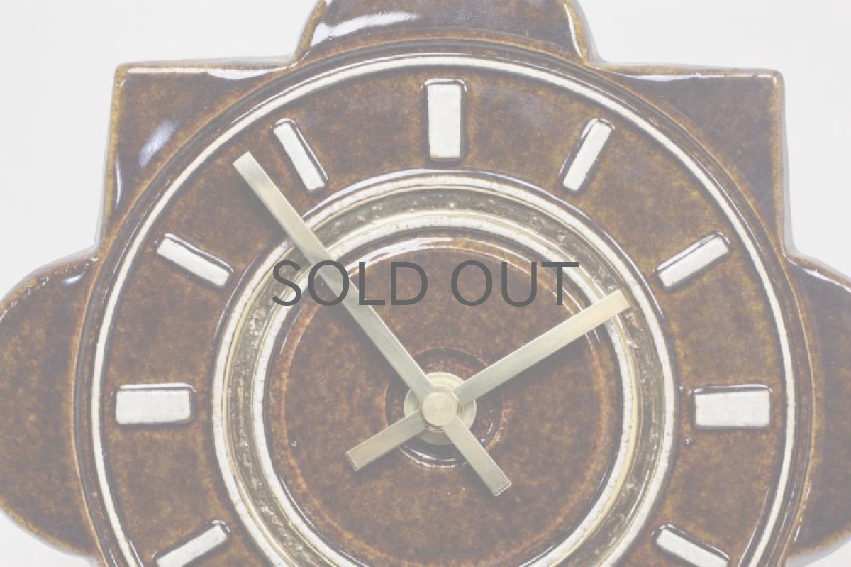 画像2: Gustavsberg/グスタフスベリ/ビンテージ時計/スタジオ制作壁掛け時計/ブラウン/新品クォーツムーブメント使用  (2)