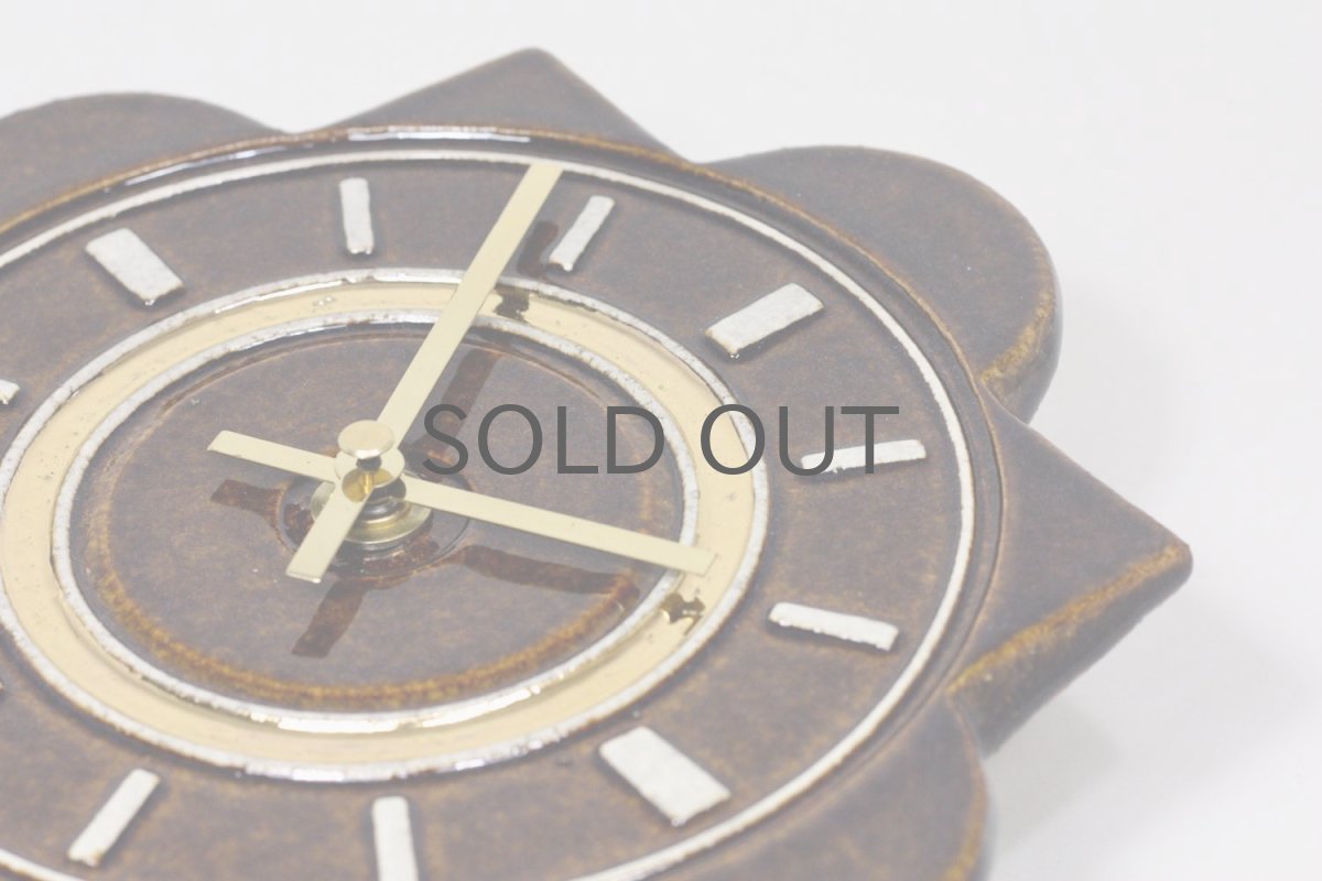 画像4: Gustavsberg/グスタフスベリ/ビンテージ時計/スタジオ制作壁掛け時計/ブラウン/新品クォーツムーブメント使用  (4)