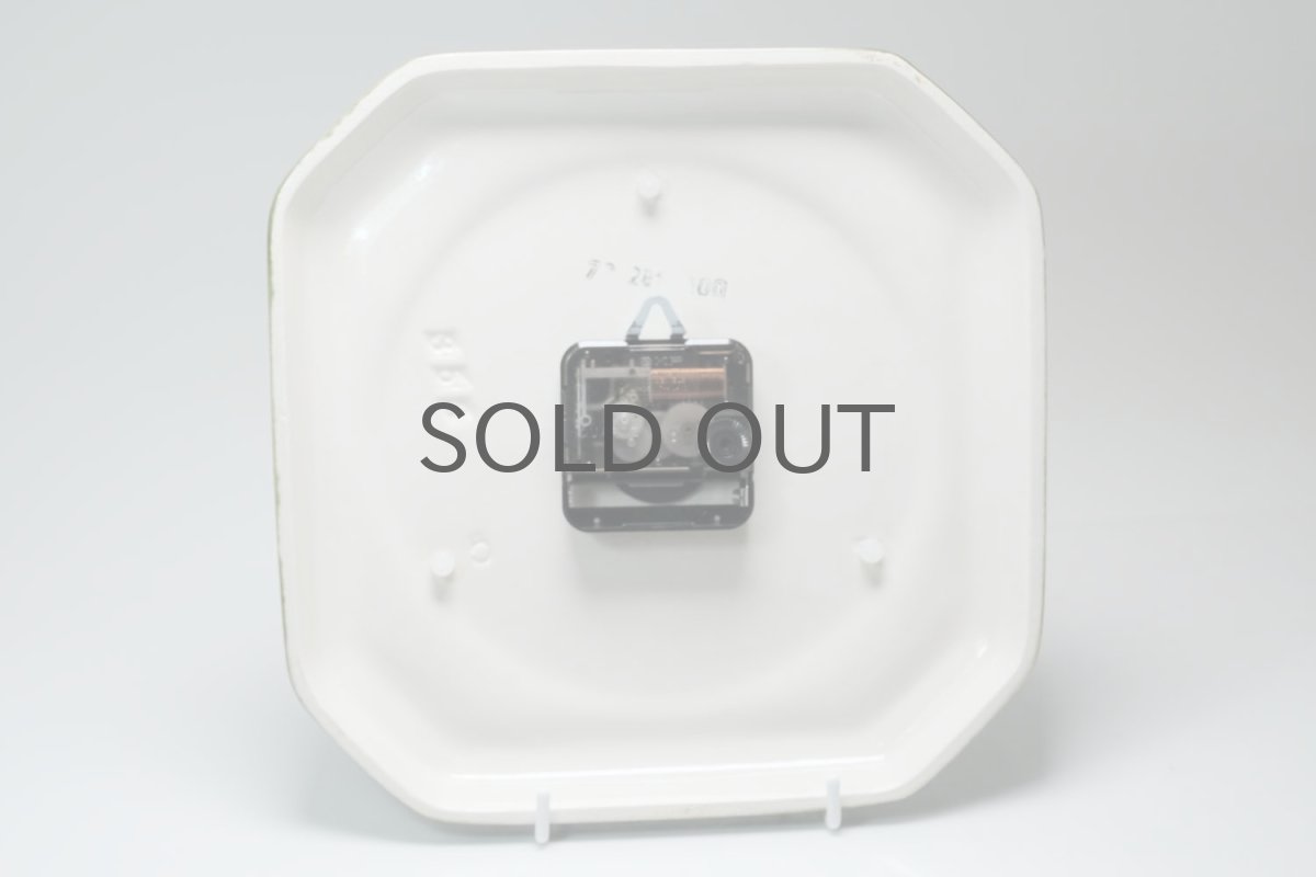 画像5: ビンテージ陶製壁掛け時計/Blessing/ドイツ/ダークグリーン/新しいムーブメント交換済み (5)