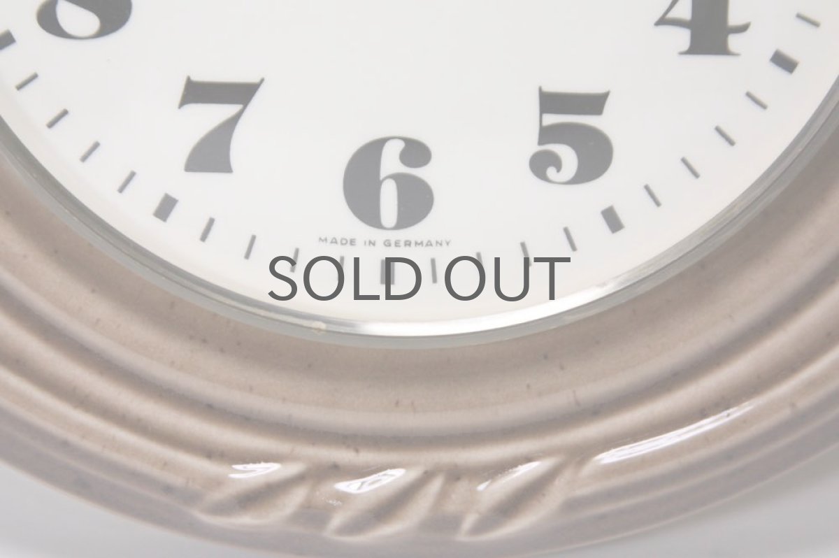 画像3: ビンテージ陶製壁掛け時計／Junghans製／ユンハンス／ドイツ／モカ (3)