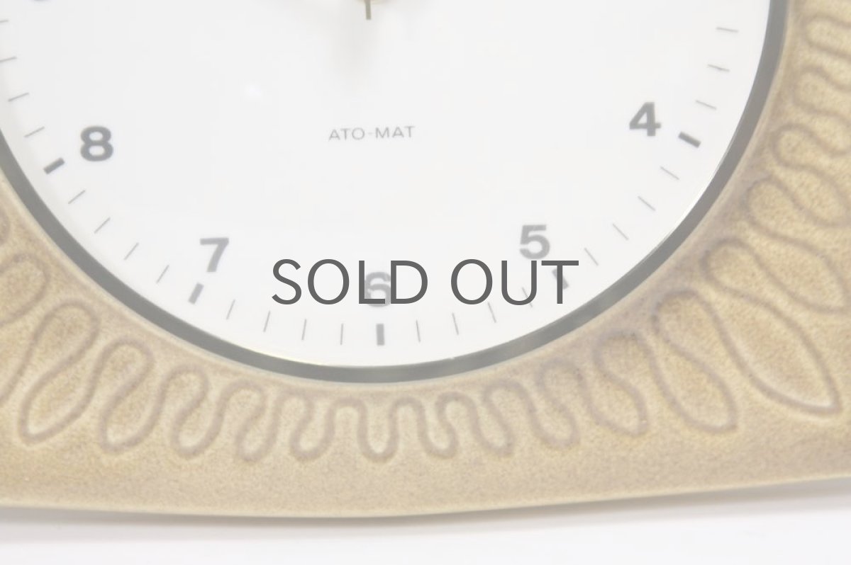 画像3: ビンテージ陶製壁掛け時計/Junghans製/ユンハンス/ドイツ/キャメル (3)