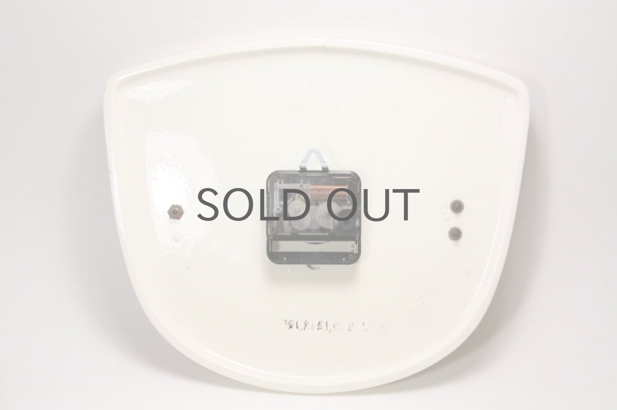 画像6: ビンテージ陶製壁掛け時計／Wehrle／ドイツ／ペールブルー✕ホワイト (6)