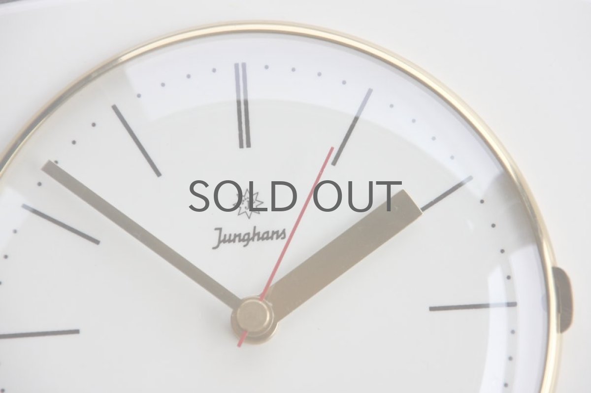 画像2: ヴィンテージ陶製 壁掛け時計Junghans ドイツ製 新品クロックムーブメント使用ホワイト (2)