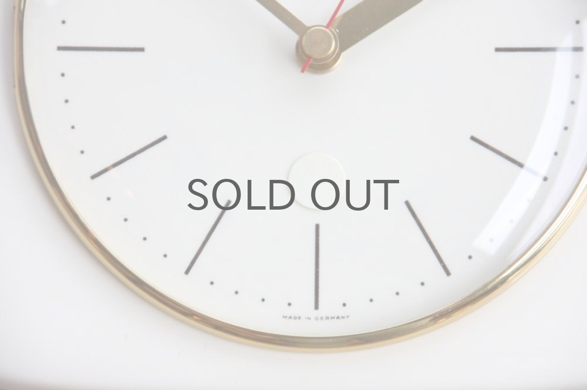 画像3: ヴィンテージ陶製 壁掛け時計Junghans ドイツ製 新品クロックムーブメント使用ホワイト (3)