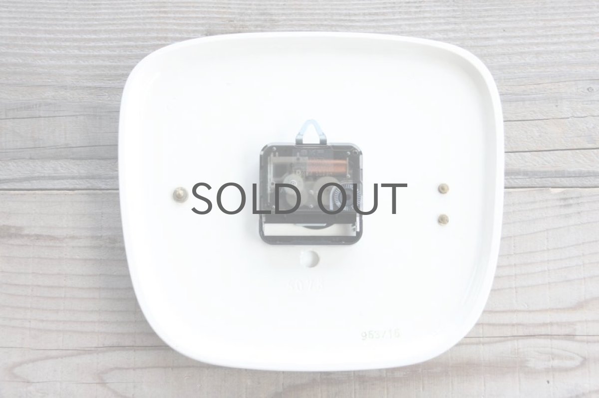 画像4: ヴィンテージ陶製 壁掛け時計Dieklドイツ製 新品クロックムーブメント使用ライトブルー (4)