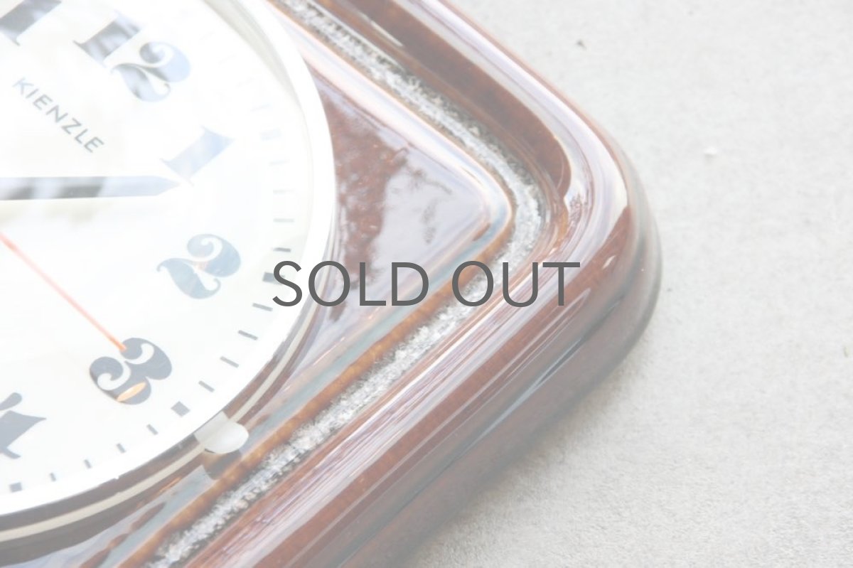 画像5: ビンテージ陶製壁掛け時計/KIENZLE製 /ドイツ/ブラウン (5)