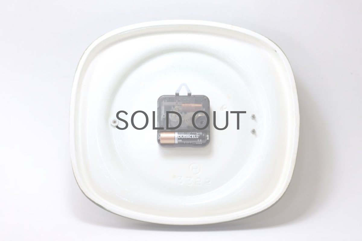 画像6: ヴィンテージインテリア雑貨/陶製壁掛け時計/Junghsns製/ユンハンス /ドイツ/ダークグリーン (6)