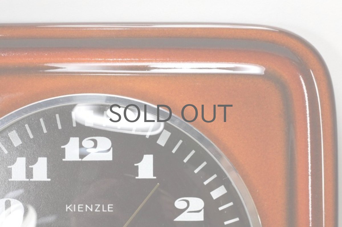 画像2: ビンテージ陶製壁掛け時計/KIENZLE製 /ドイツ/レンガ (2)