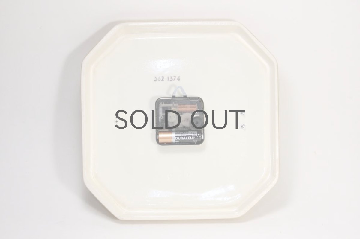 画像7: ビンテージ陶製壁掛け時計/Junghans製/ユンハンス/ドイツ/クリームイエロー (7)