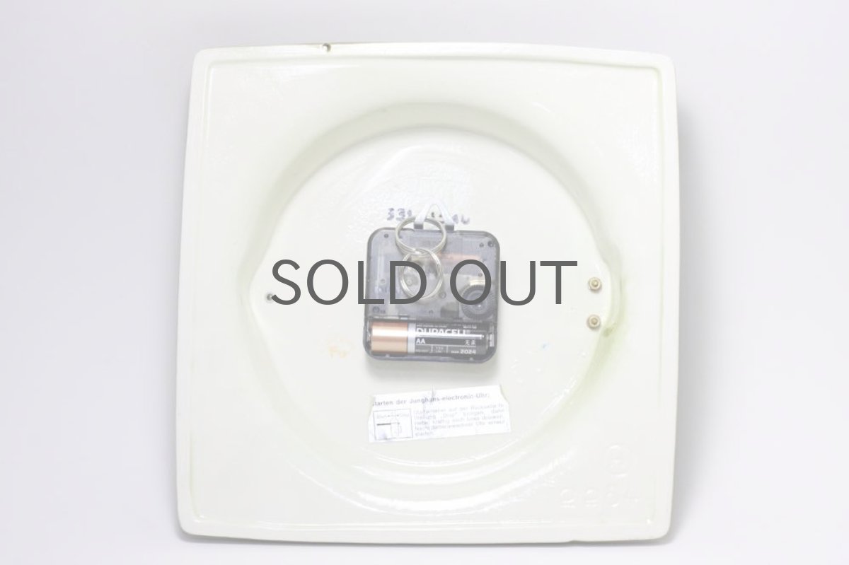 画像6: ヴィンテージ陶製壁掛け時計/Junghans製/ユンハンス/ドイツ/オリーブグリーン (6)