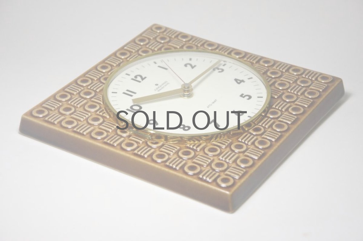 画像7: ヴィンテージ陶製 壁掛け時計 Junghans製ユンハンス ドイツ 新品クロックムーブメント使用 (7)