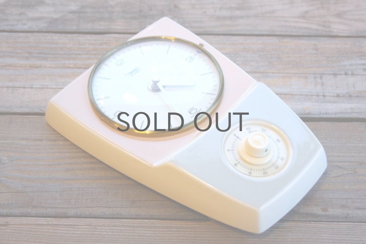 画像2: ヴィンテージ時計／インテリア雑貨／陶製壁掛けキッチン時計／Diehl製／ドイツ製 (2)