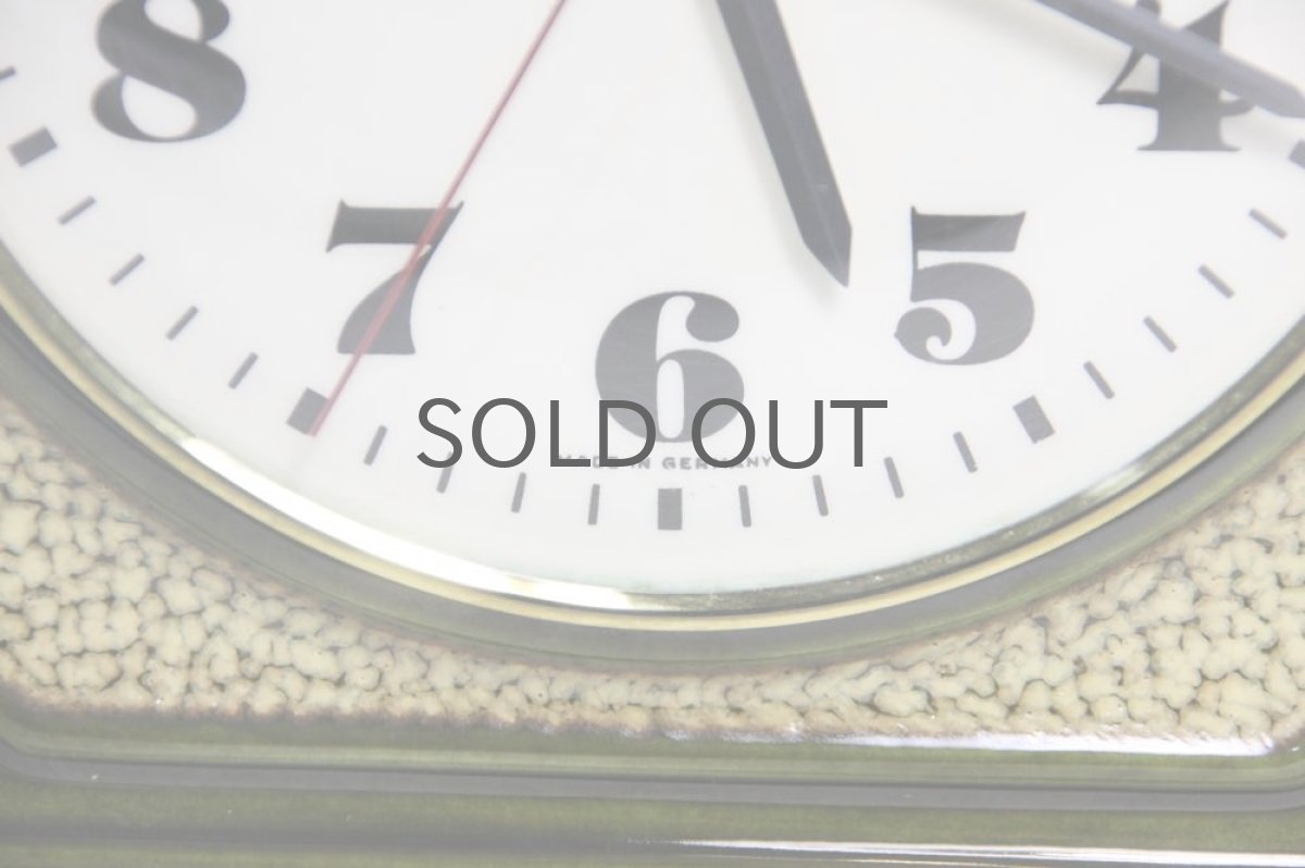 画像3: ヴィンテージ陶製　壁掛け時計　Junghans製ユンハンス ドイツ 新品クロックムーブメント使用 (3)