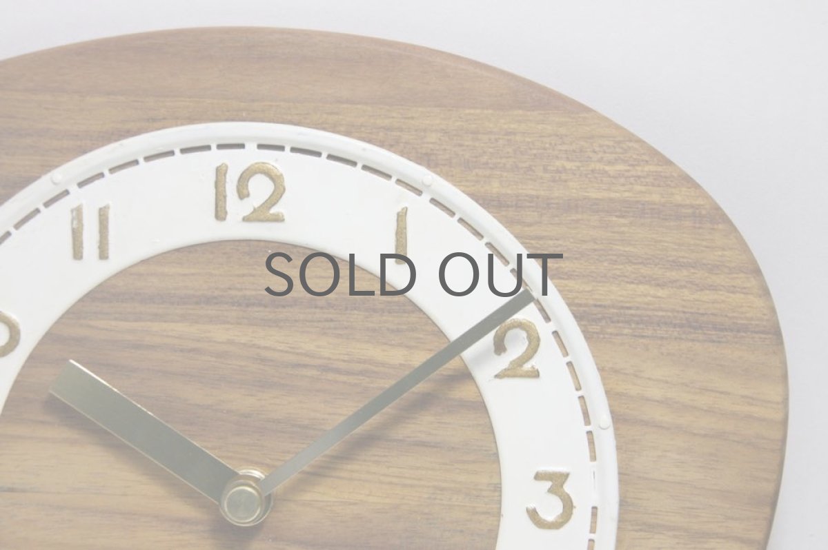 画像2: ヴィンテージ時計　チーク無垢　壁掛け時計　新品クロックムーブメント使用 (2)