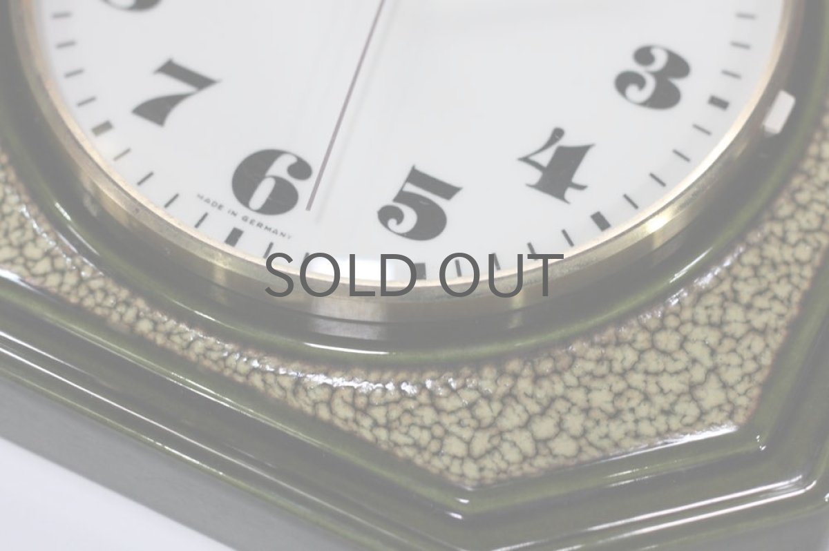 画像4: ヴィンテージ陶製　壁掛け時計　Junghans製ユンハンス ドイツ 新品クロックムーブメント使用 (4)