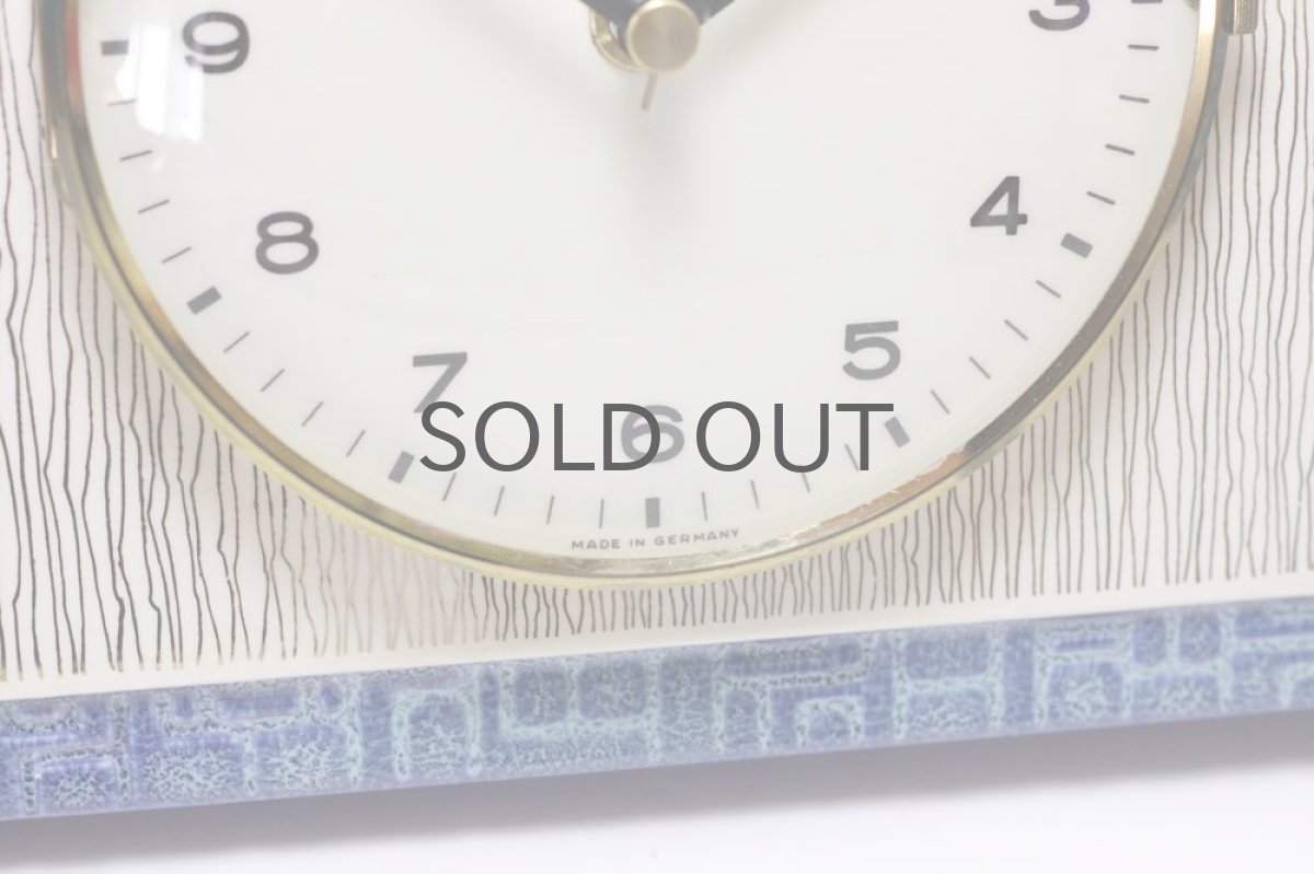 画像3: ビンテージ陶製壁掛け時計/Peter /ドイツ/ライトブルー (3)