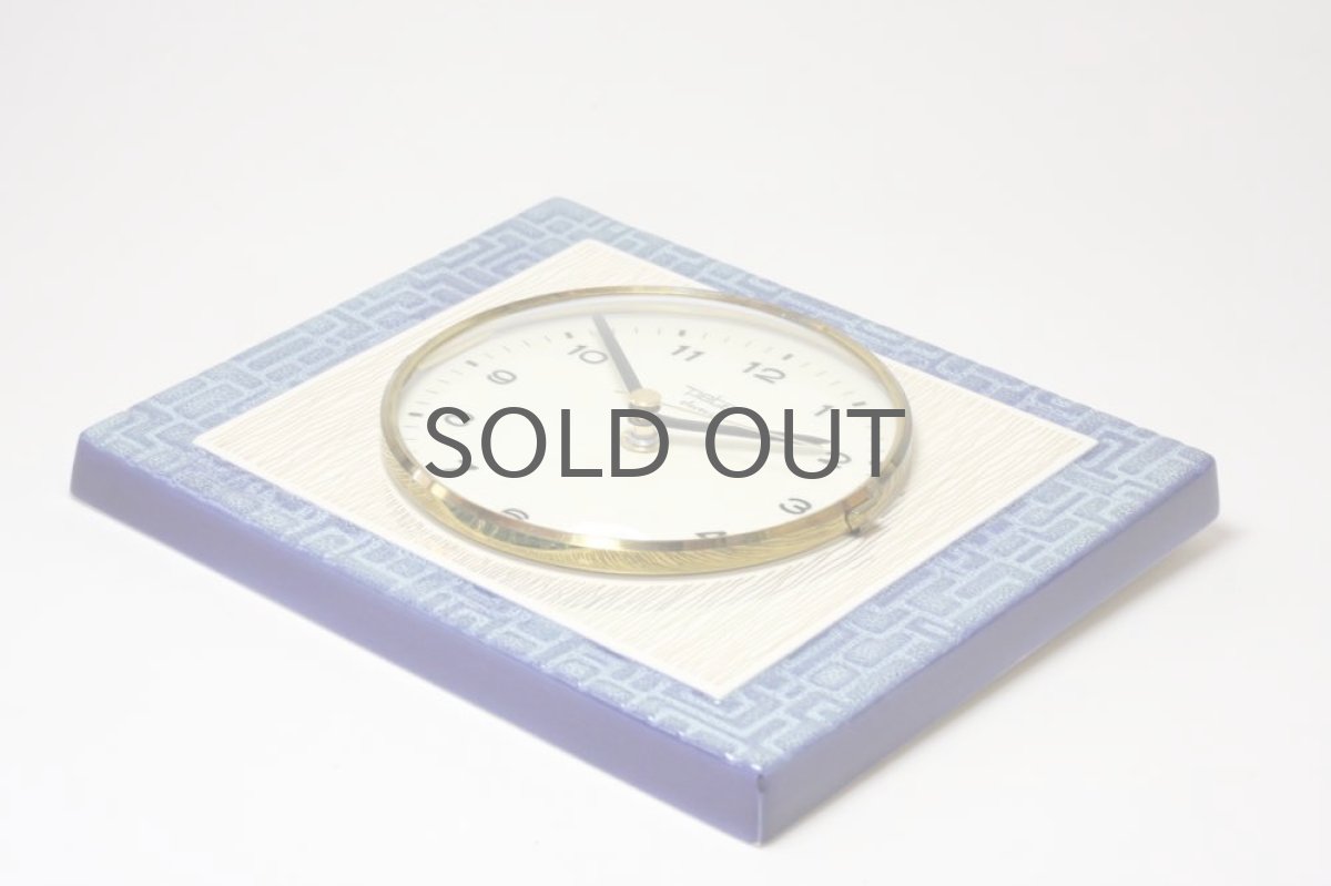 画像4: ビンテージ陶製壁掛け時計/Peter /ドイツ/ライトブルー (4)