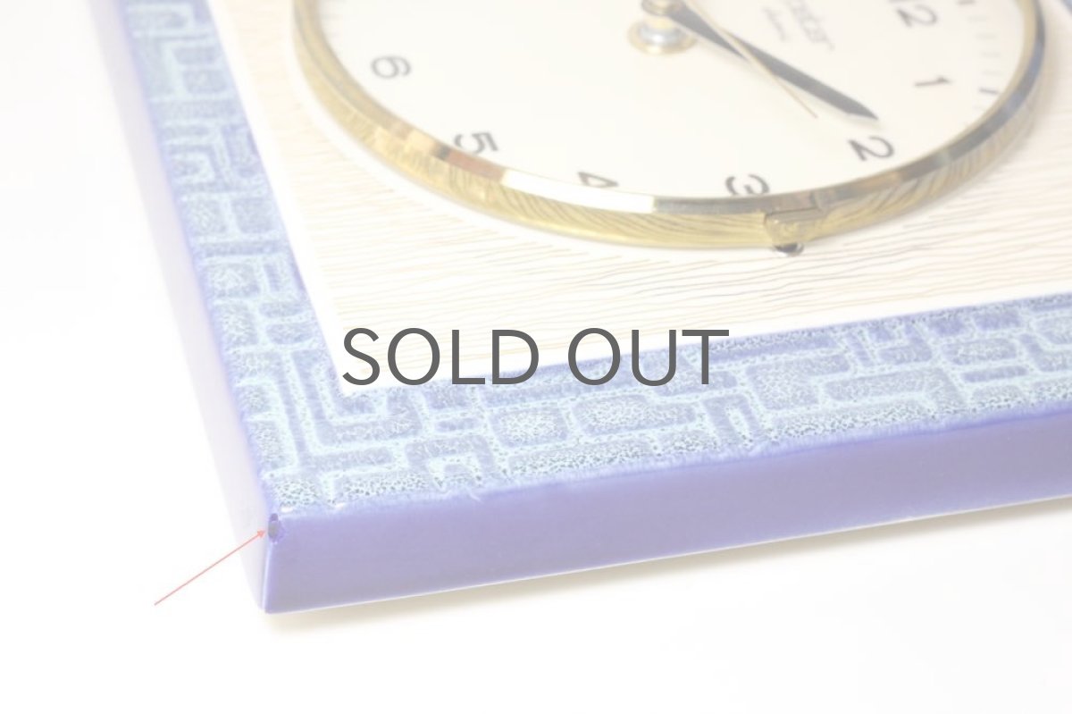 画像5: ビンテージ陶製壁掛け時計/Peter /ドイツ/ライトブルー (5)