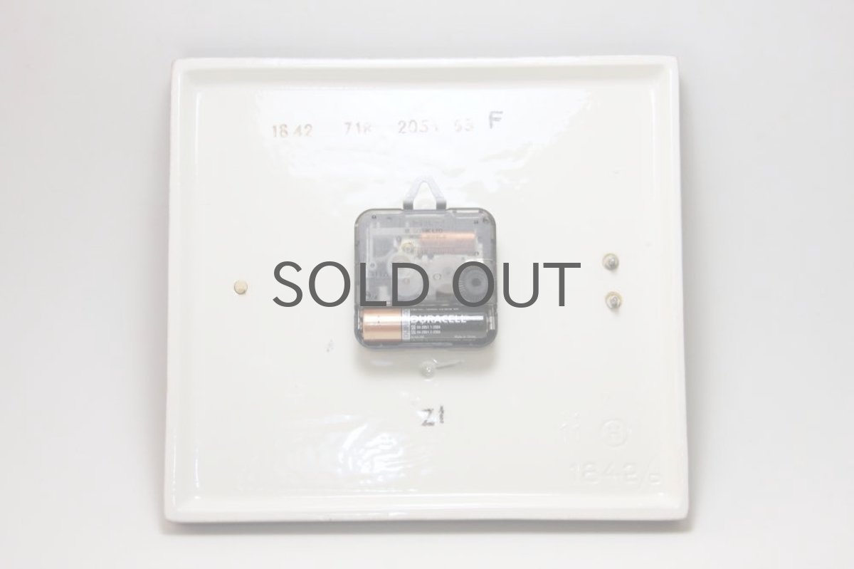 画像6: ビンテージ陶製壁掛け時計／KIENZLE製 ／ドイツ／グレイ＆グリーンドット (6)