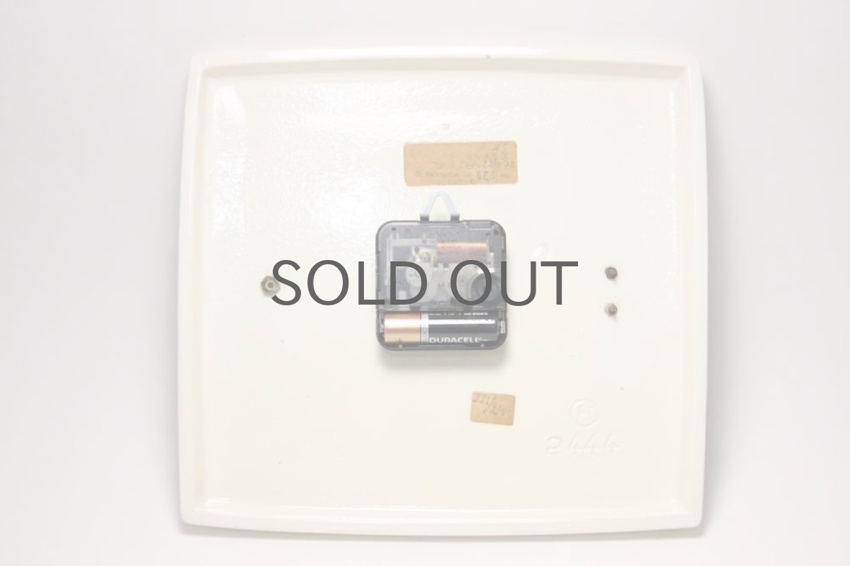 画像5: ビンテージ陶製壁掛け時計／Junghans製／ユンハンス／ドイツ／イエロー＆ホワイト (5)