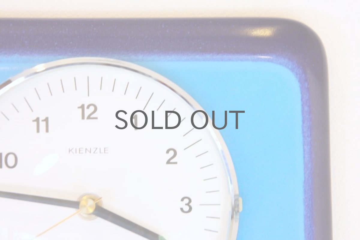 画像2: ヴィンテージ陶製壁掛け時計/KIENZLE製 /ドイツ/ブルー (2)