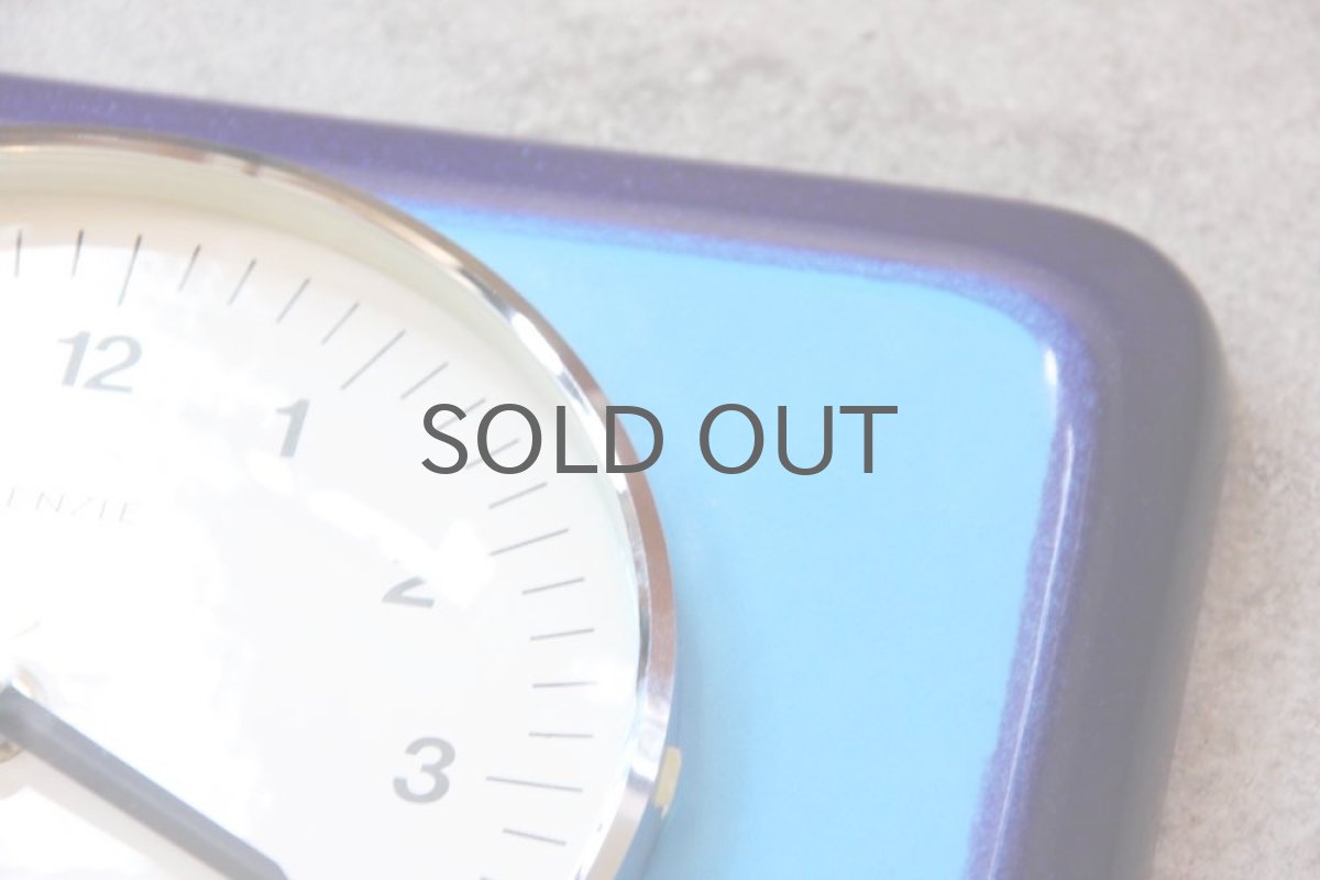 画像4: ヴィンテージ陶製壁掛け時計/KIENZLE製 /ドイツ/ブルー (4)