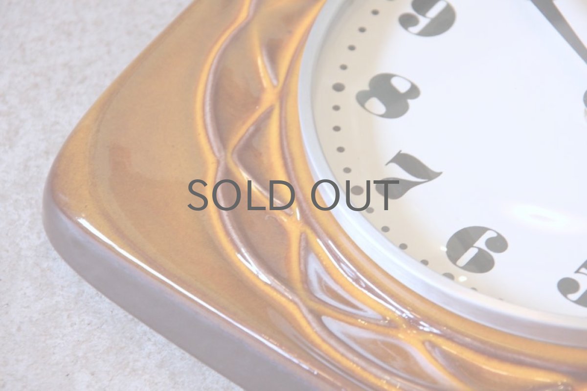 画像5: ヴィンテージ陶製壁掛け時計/Junghans製 /ユンハンス /ドイツ/キャメル (5)