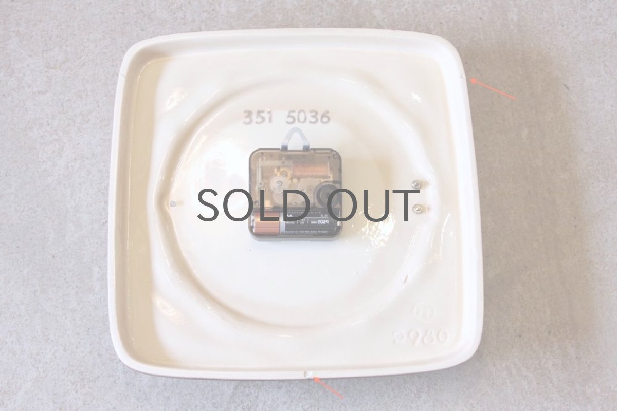 画像6: ヴィンテージ陶製壁掛け時計/Junghans製 /ユンハンス /ドイツ/キャメル (6)