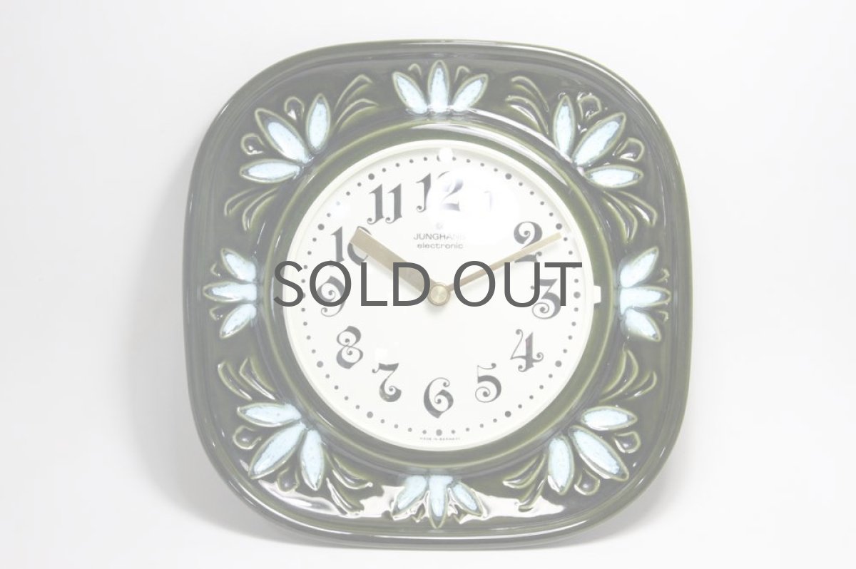 画像7: ヴィンテージ陶製 壁掛け時計 Junghans製ユンハンス ドイツ  新品クロックムーブメント使用 (7)