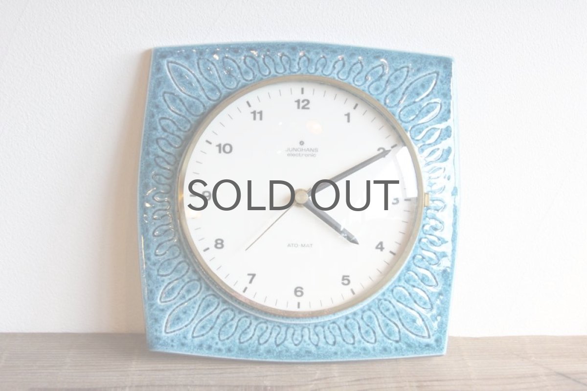 画像7: ヴィンテージ インテリア雑貨/ 陶製 壁掛け時計 Junghsns製 ユンハンス  ドイツ (7)