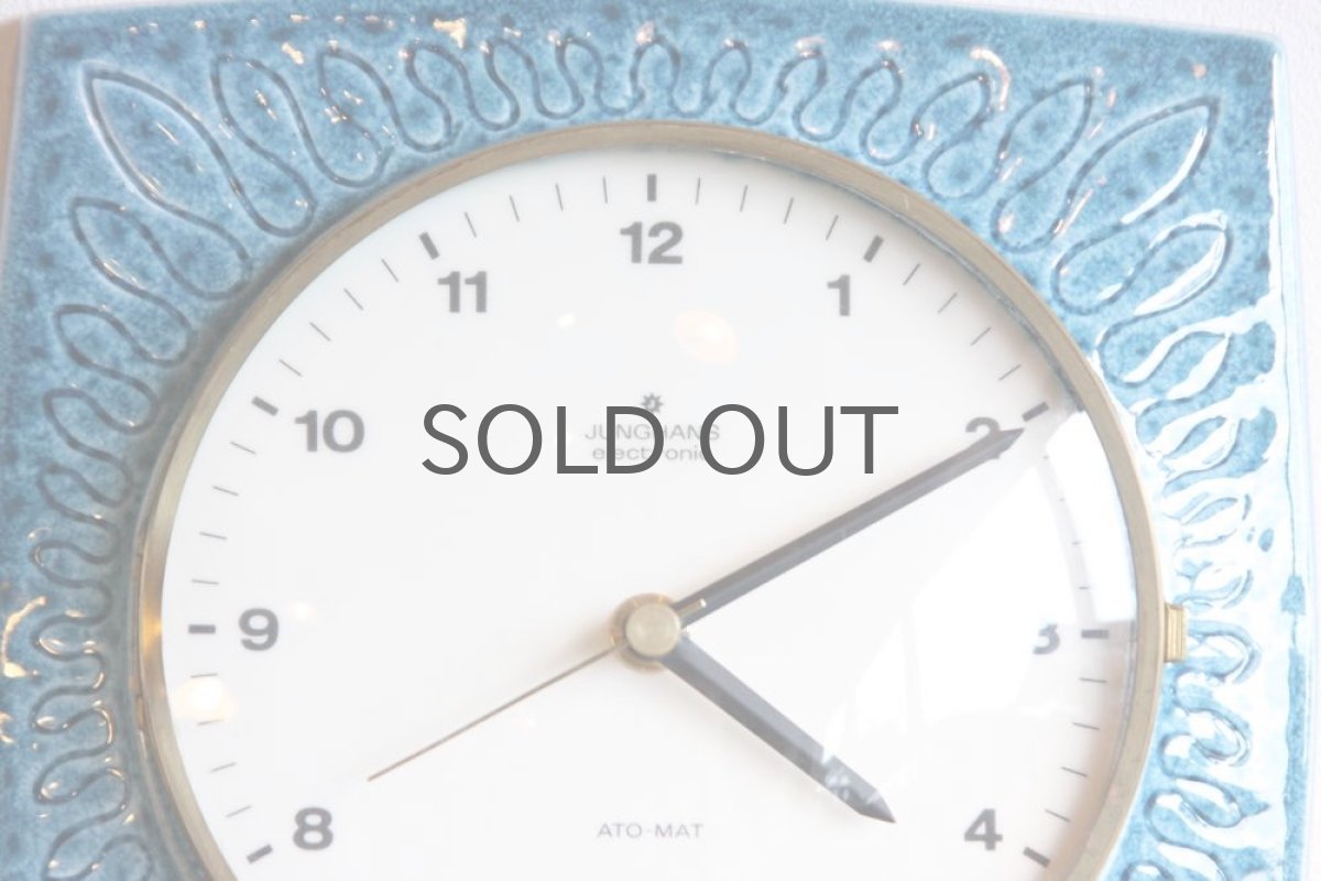 画像4: ヴィンテージ インテリア雑貨/ 陶製 壁掛け時計 Junghsns製 ユンハンス  ドイツ (4)