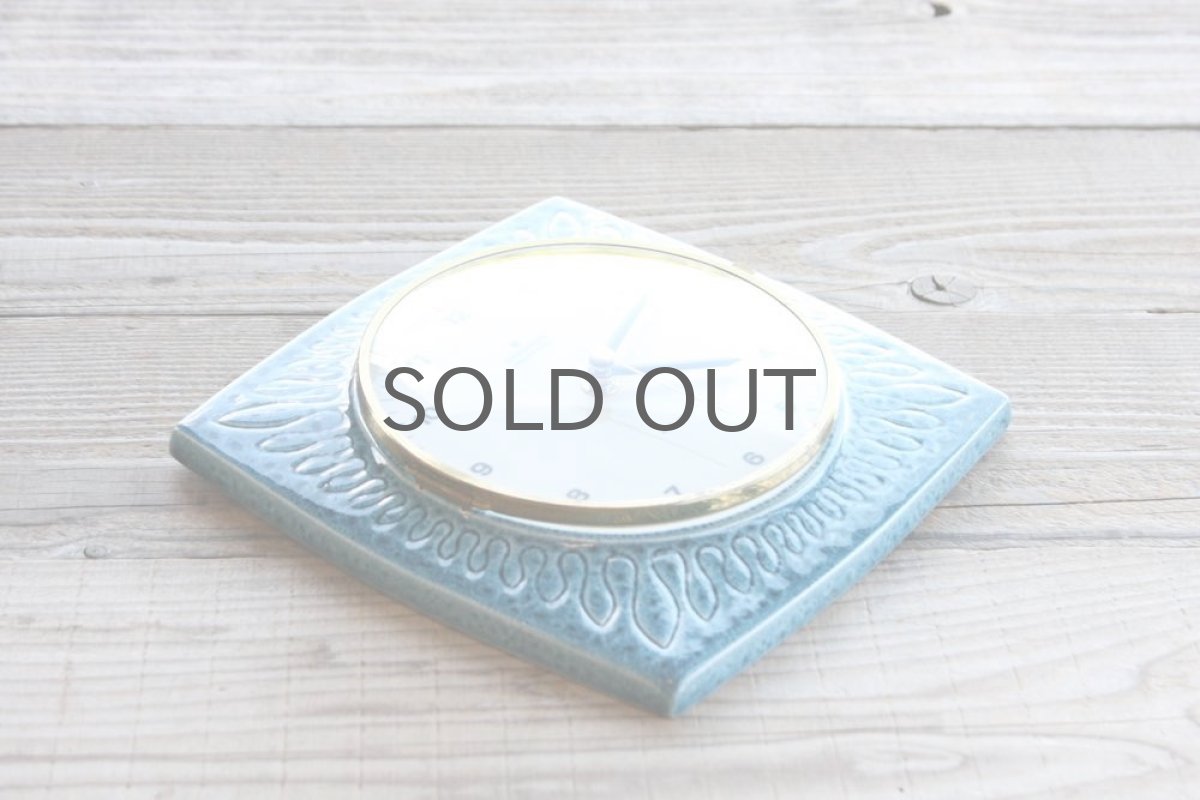 画像6: ヴィンテージ インテリア雑貨/ 陶製 壁掛け時計 Junghsns製 ユンハンス  ドイツ (6)