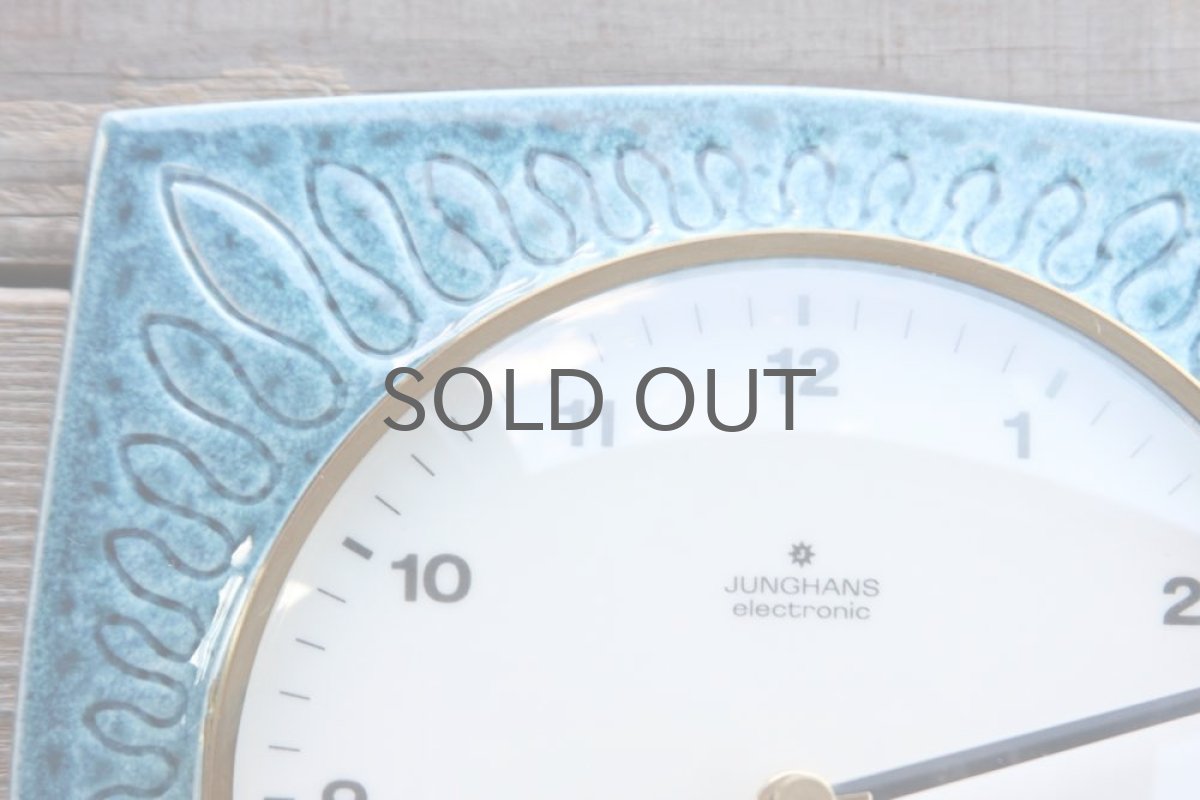 画像5: ヴィンテージ インテリア雑貨/ 陶製 壁掛け時計 Junghsns製 ユンハンス  ドイツ (5)