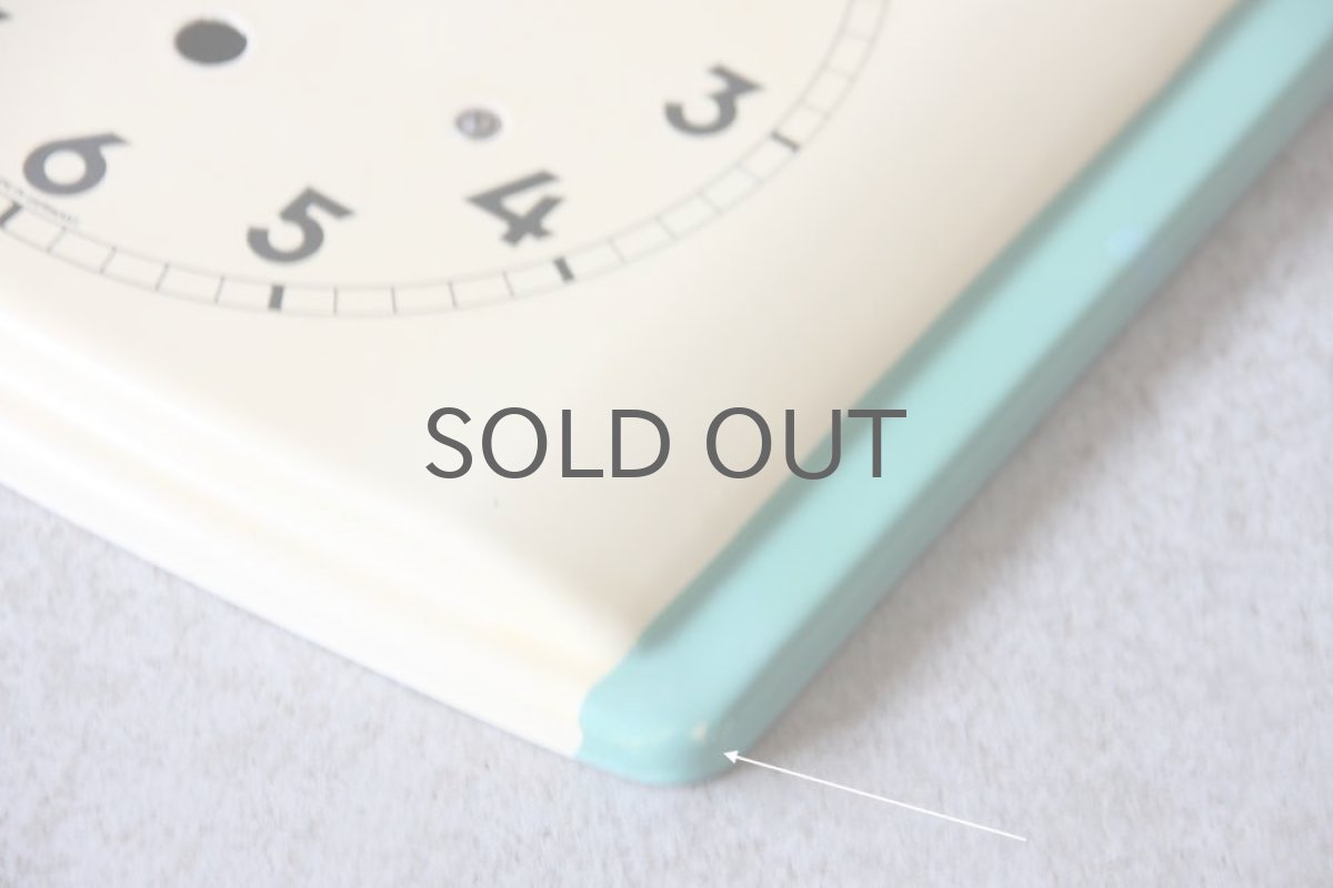 画像7: ヴィンテージ時計/Dieklドイツ製/新品クロックムーブメント使用クリーム&ペパーミント (7)