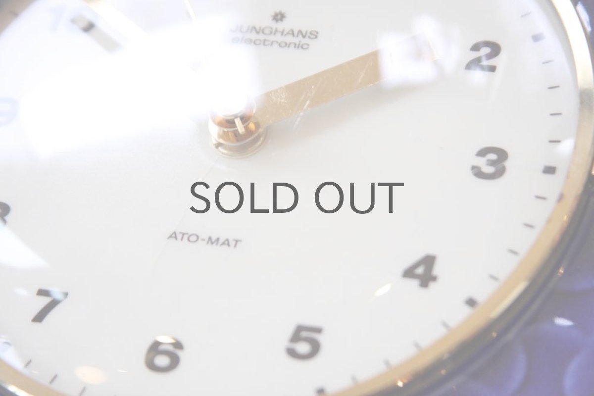 画像5: ヴィンテージインテリア雑貨/陶製壁掛け時計/Junghsns製/ユンハンス /ドイツ ブルー (5)