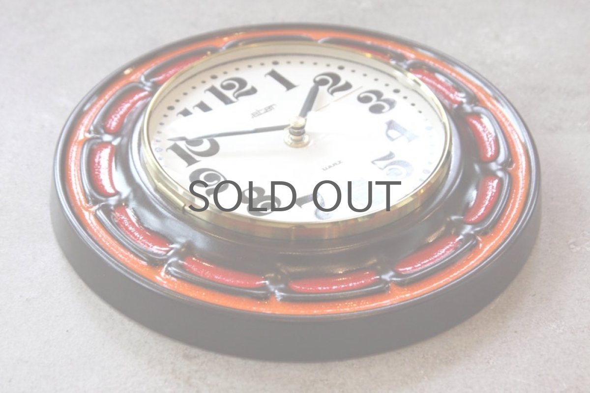 画像5: ヴィンテージインテリア雑貨/陶製壁掛け時計/peter製/ドイツ  (5)