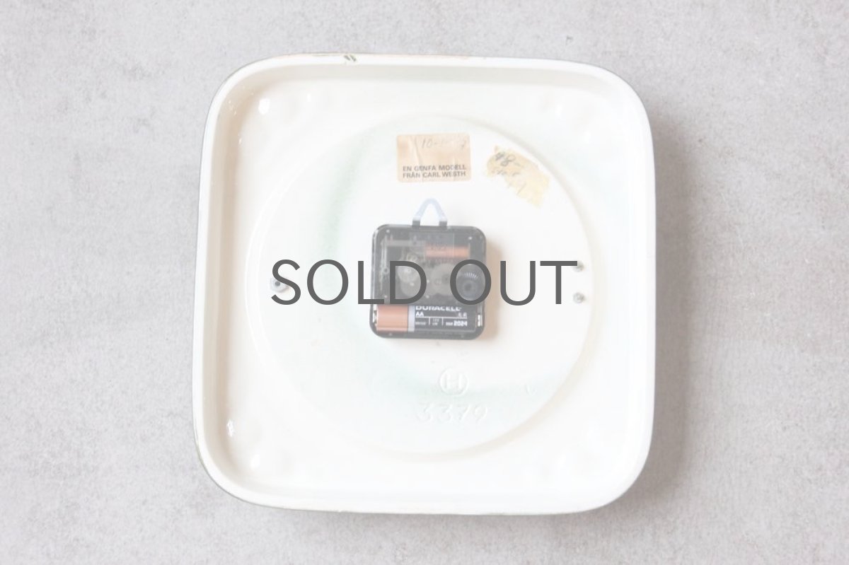 画像6: ヴィンテージ陶製壁掛け時計/GENFA /ドイツ/ダークグリーン (6)