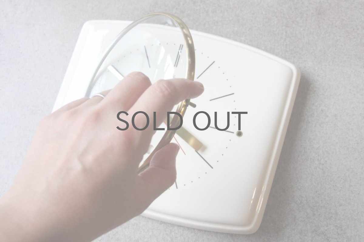 画像4: ヴィンテージ陶製壁掛け時計/Junghans製/ユンハンス/ドイツ/ホワイト (4)