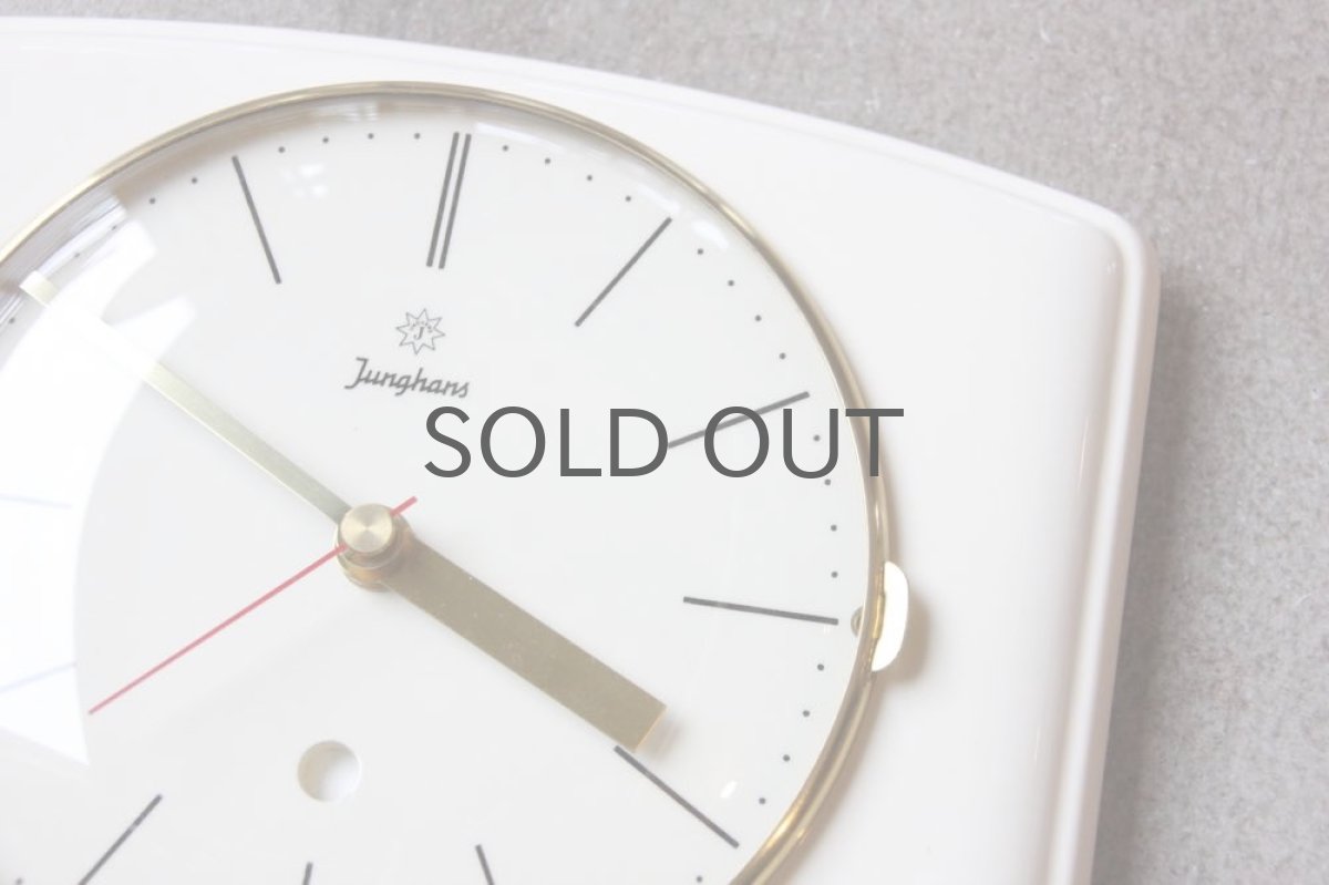 画像2: ヴィンテージ陶製壁掛け時計/Junghans製/ユンハンス/ドイツ/ホワイト (2)