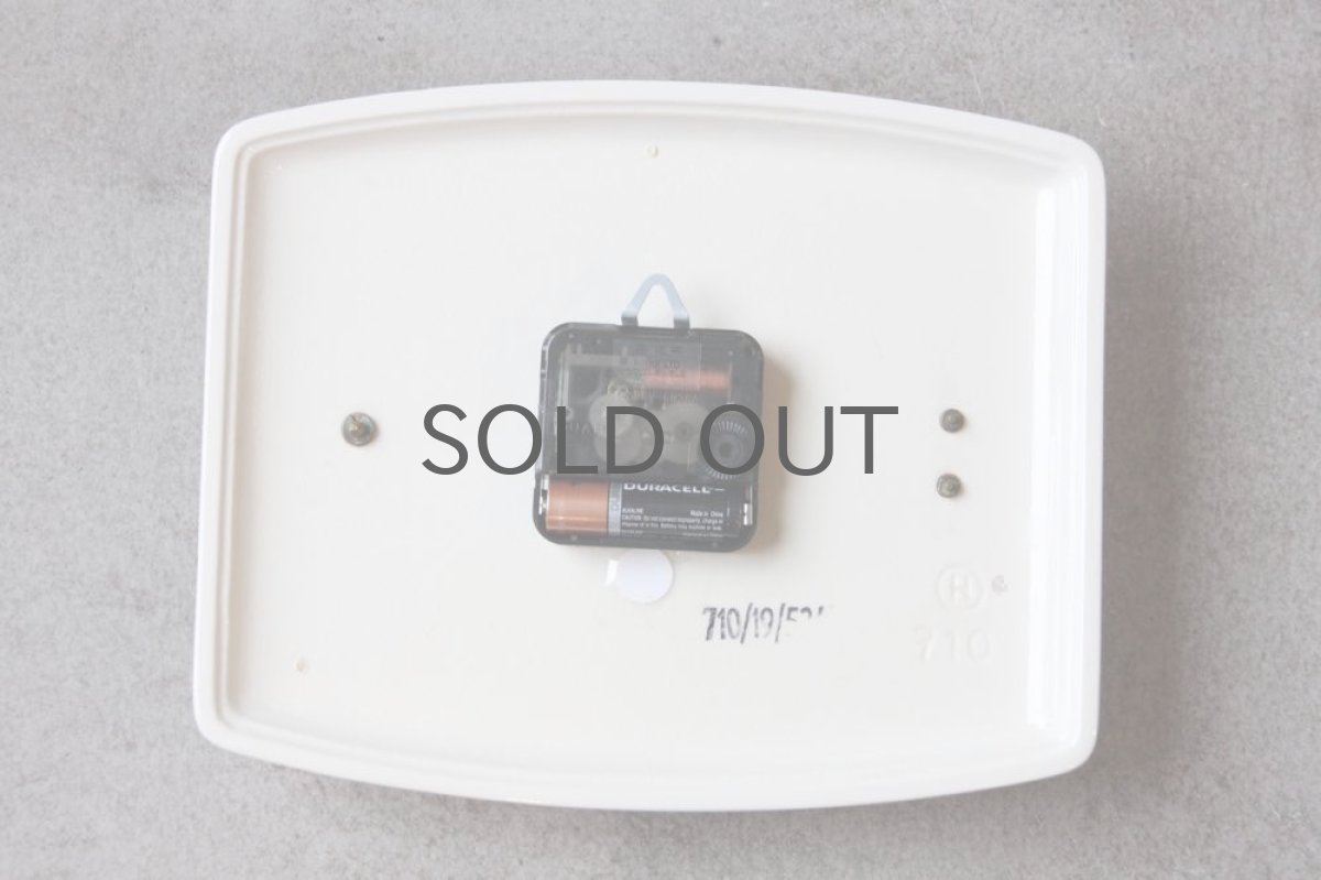 画像5: ヴィンテージ陶製壁掛け時計/Junghans製/ユンハンス/ドイツ/ホワイト (5)