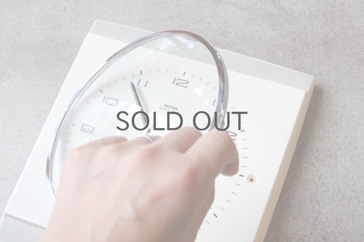 画像4: ヴィンテージ陶製壁掛け時計/REGINA/ユンハンス/ドイツ/ホワイト&グレー (4)