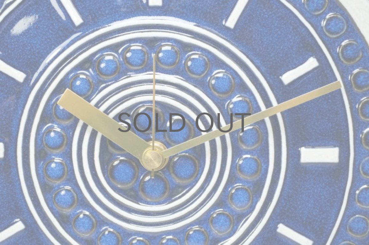 画像2: ビンテージ時計/Gustavsberg/グスタフスベリ/スタジオ制作壁掛け時計/ネイビー/新品クロックムーブメント使用  (2)