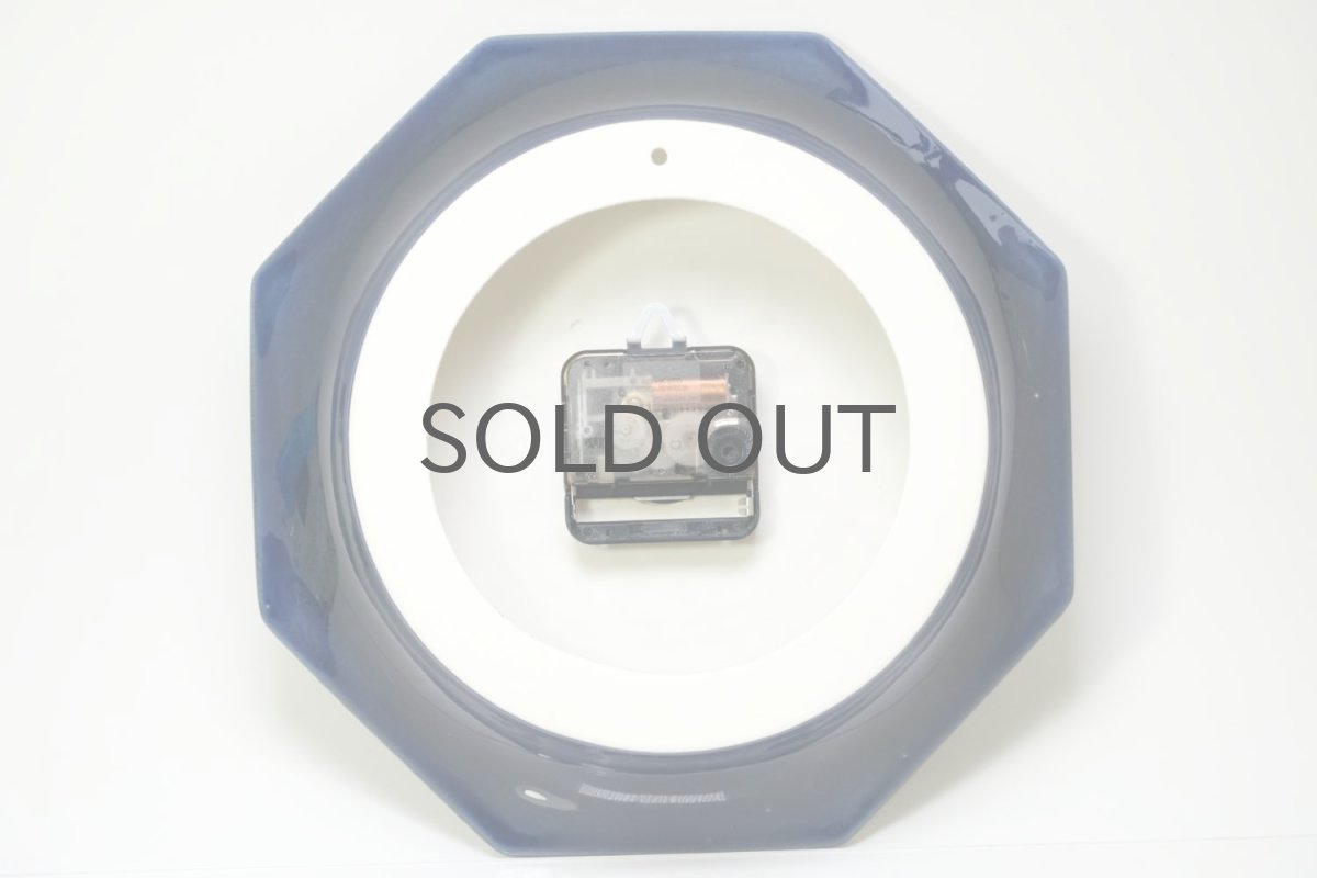 画像5: ビンテージ時計/Gustavsberg/グスタフスベリ/スタジオ制作壁掛け時計/ネイビー/新品クロックムーブメント使用  (5)