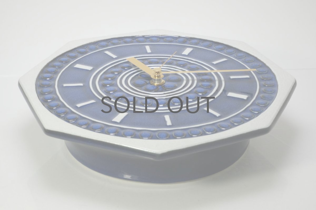 画像3: ビンテージ時計/Gustavsberg/グスタフスベリ/スタジオ制作壁掛け時計/ネイビー/新品クロックムーブメント使用  (3)