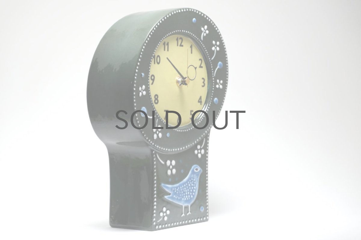 画像4: Rorstrand/ロールストランド/Sylvia Leuchovius/ シルヴィア・レウショブス/ 置き時計/小鳥/ダークグリーン (4)