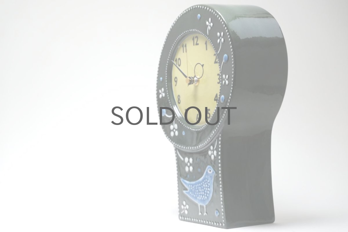 画像5: Rorstrand/ロールストランド/Sylvia Leuchovius/ シルヴィア・レウショブス/ 置き時計/小鳥/ダークグリーン (5)