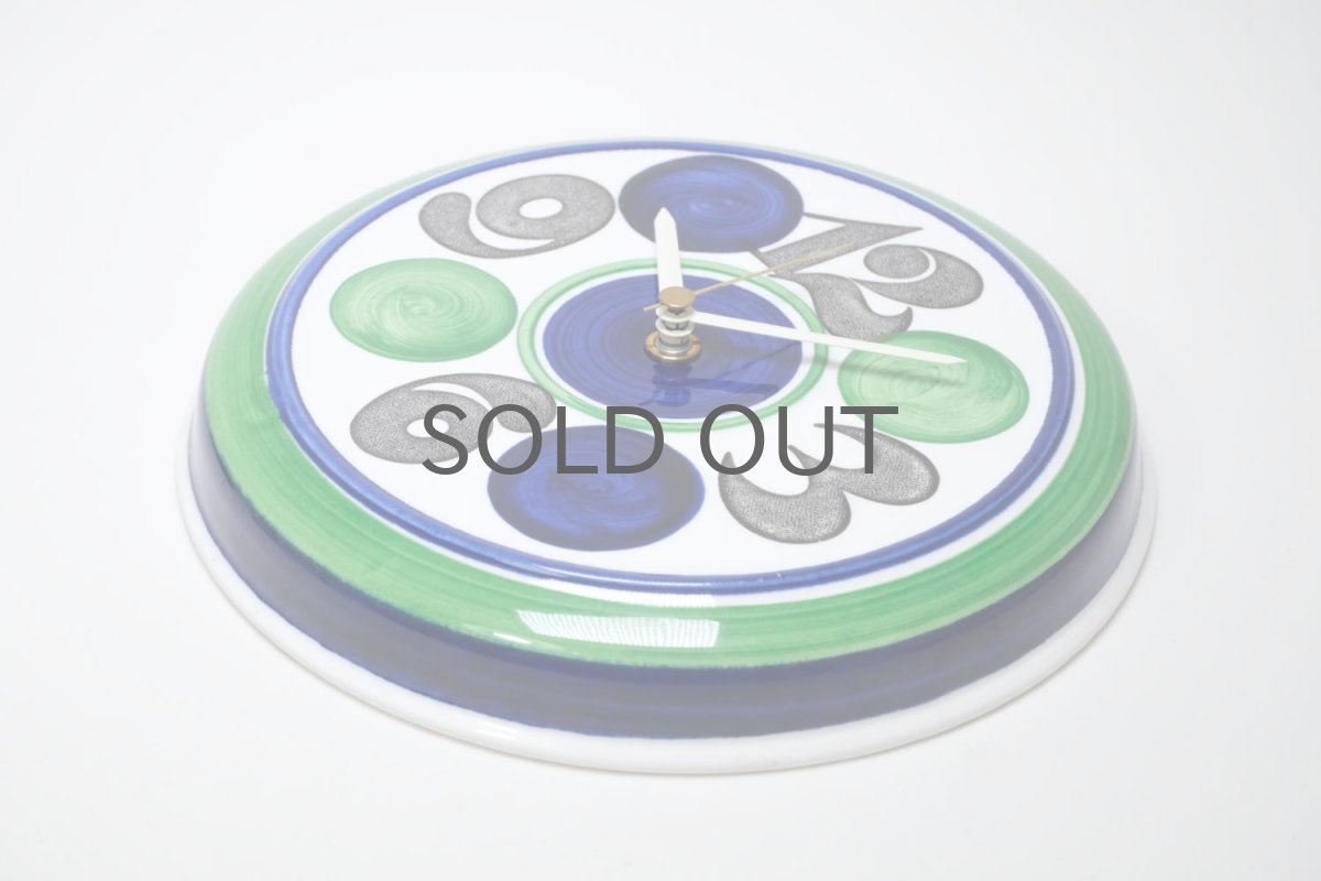 画像3: Rorstrand/ロールストランド/壁掛け時計/花＆数字/グリーン系 (3)