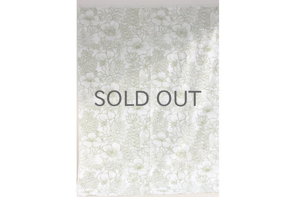 画像4: 北欧ヴィンテージテキスタイル グリーン植物柄　メーターカット (4)