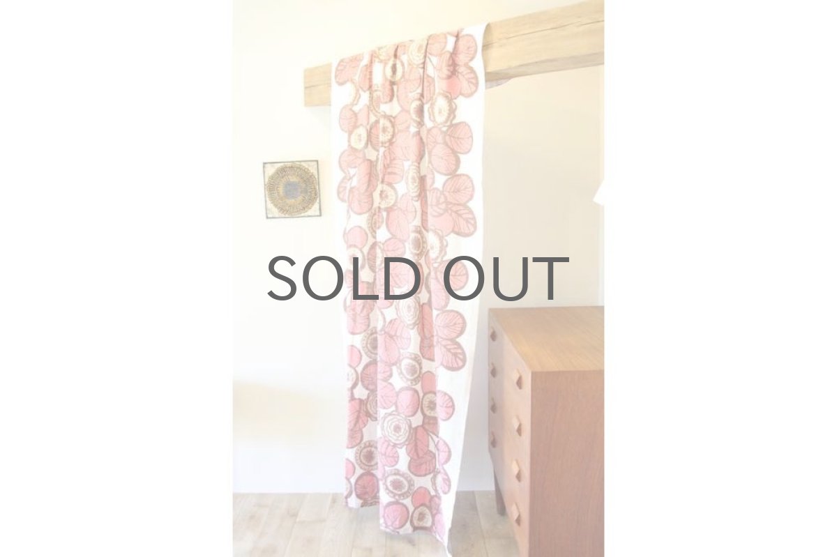 画像6: 北欧ヴィンテージファブリック  サーモンピンクフラワー (6)